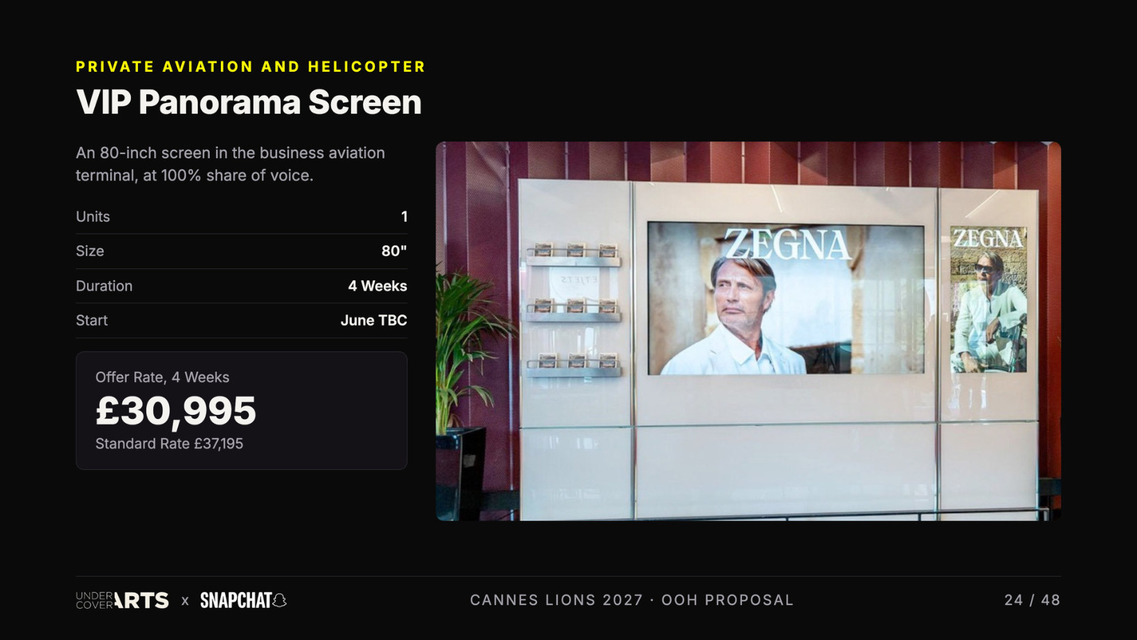 Snapchat × Undercover Arts — Cannes Lions 2027 proposal, page 24
