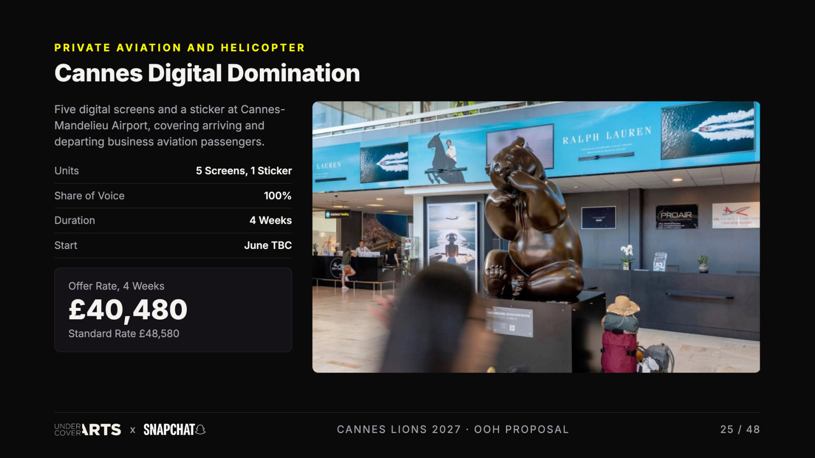 Snapchat × Undercover Arts — Cannes Lions 2027 proposal, page 25