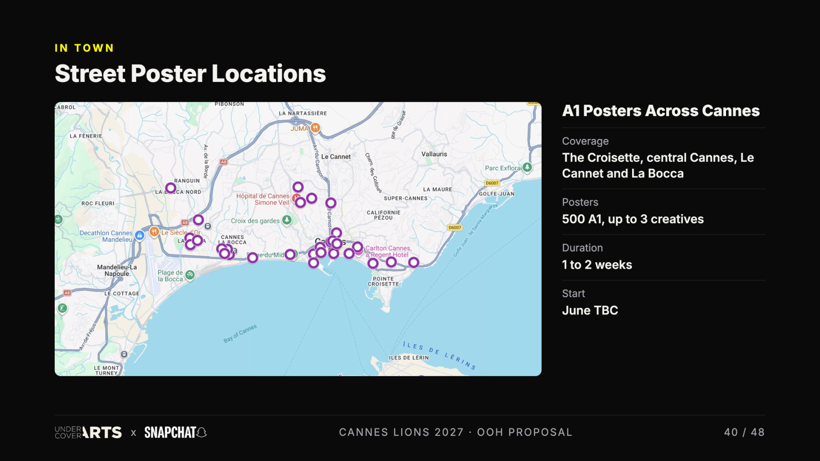 Snapchat × Undercover Arts — Cannes Lions 2027 proposal, page 40
