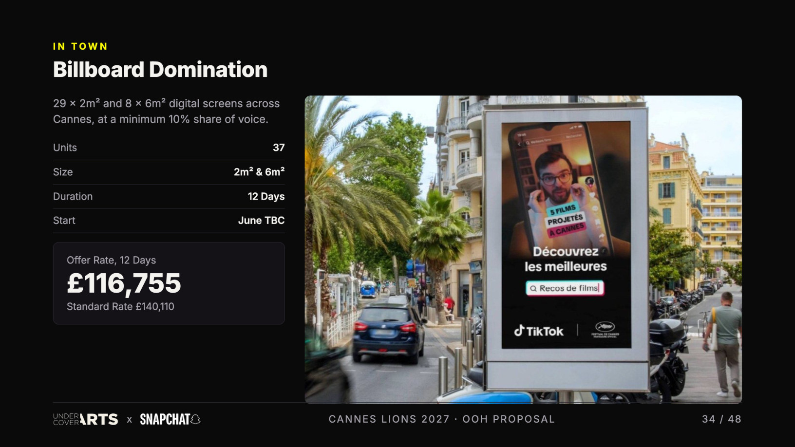 Snapchat × Undercover Arts — Cannes Lions 2027 proposal, page 34