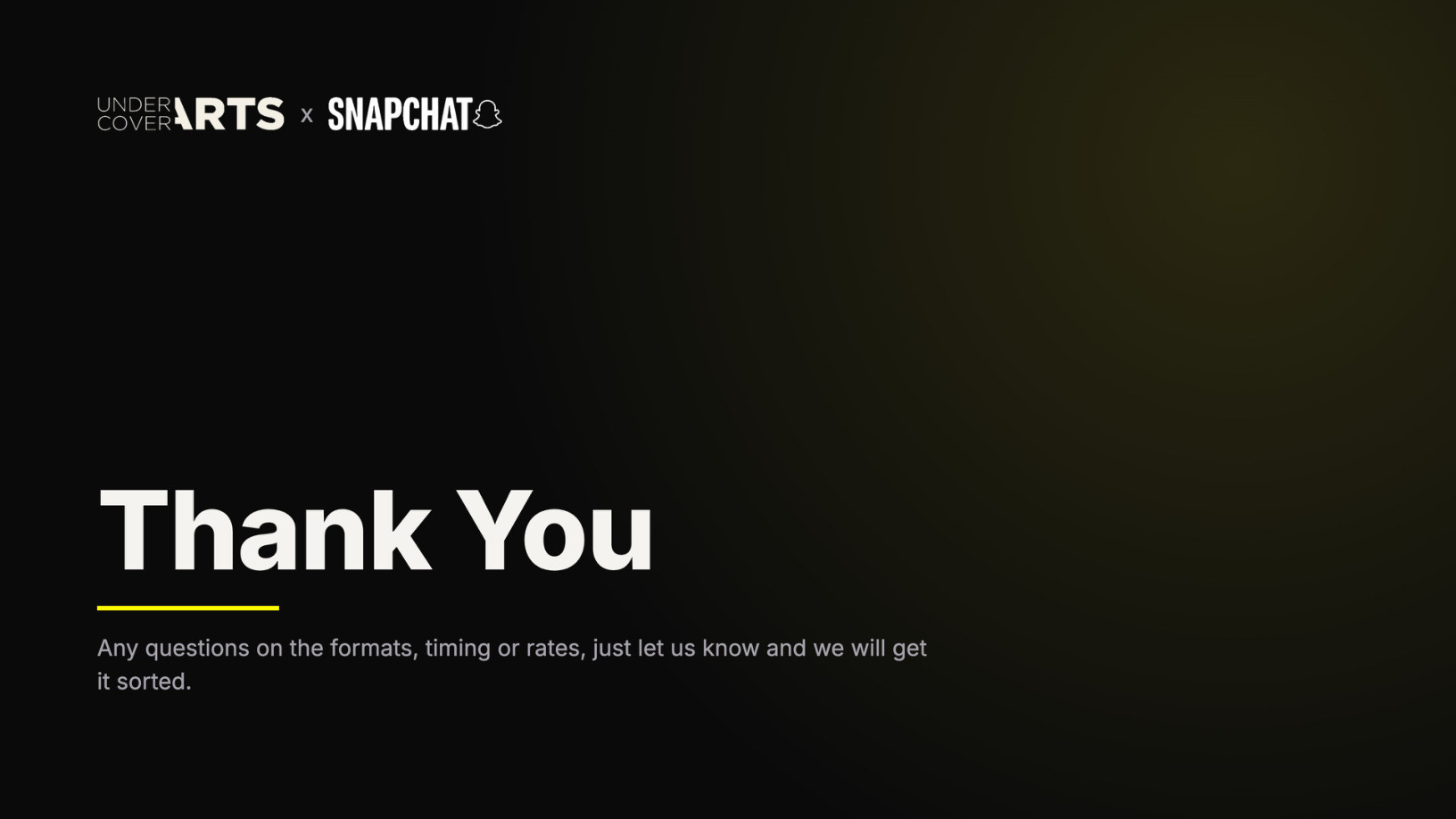 Snapchat × Undercover Arts — Cannes Lions 2027 proposal, page 48