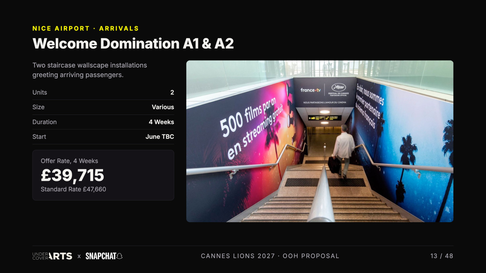 Snapchat × Undercover Arts — Cannes Lions 2027 proposal, page 13