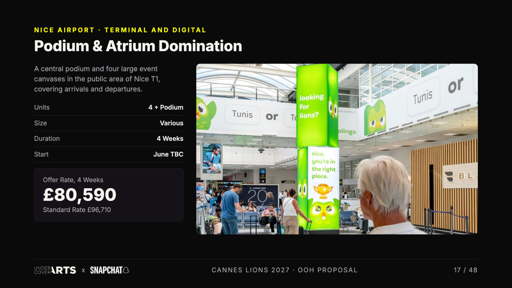 Snapchat × Undercover Arts — Cannes Lions 2027 proposal, page 17